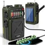 NOAA roheline v&auml;ntraadio 4000mAh AM FM SW Bluetooth 1 tk