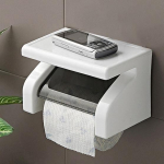 Seinale kinnitatav plastikust veekindel WC-vannitoa t&ouml;&ouml;riistade rullpaberi hoidik one size