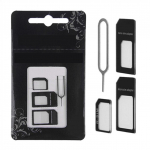 Nano-SIM-kaardi ja mikrostandardse adapteri adapteri muunduri komplekt iPhone 5 4S 5S jaoks