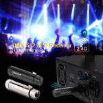 4 PCS 2.4G ISM DMX juhtmevaba 3 kontaktiga naissoost XLR vastuv&otilde;tja valgustus 400M lava UK Plug h&otilde;be