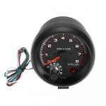 3,75-tolline auto universaalne must tahhomeetri n&auml;idik, valge vahel&uuml;liti tuli 0&ndash;8000 p/min