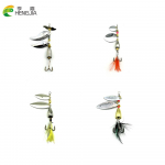 HENGJIA sulgedega konks, p&ouml;&ouml;rlev metallist lusikas&ouml;&ouml;t 4 tk vobler Bionic Bass haugi p&uuml;&uuml;givahend 4pc sent as picture