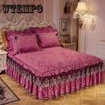 Rullis voodi seelik Queen-suurusega puuvillane lilleline puuvillane voodipesukomplekt voodilina 3Pcs Twin