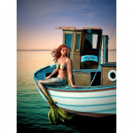 Teemantmaal Portree Merineitsi Teemanttikandid Multifilmid Helmestega kivist ristpistes 20X30CM