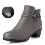 Ehtsast nahast naiste Martoni saapad Villased soojad poolsaapad suured hallid naiste pidusaapad 35 hall