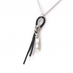 Les Tr&eacute;sors De Lily [J6102] &ndash; must h&otilde;bedane Zip S&eacute;duction kaelakee must