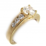 Solitaire Plaqu&eacute; Or 'Unique' 52 valge