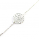 Les Tr&eacute;sors De Lily [M7034] - Bracelet Argent 'Rosa Romantica' h&otilde;be