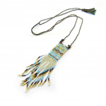 Les Tr&eacute;sors De Lily [N4618] &ndash; Disainer pikk kaelakee  Altai  t&uuml;rkiissinine pruun kuld t&uuml;rkiissinine