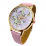 Les Tr&eacute;sors De Lily [P4152] - Montre cr&eacute;ateur 'Boho' dor&eacute; rose violet (Cr&acirc;ne de bison) Heleroosa