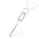 Les Tr&eacute;sors De Lily [Q4026] - h&otilde;bedane ripats 'Sissi' h&otilde;bevalge (roodiumiga kaetud) - 55x10 mm valge