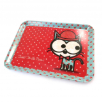 Les Tr&eacute;sors De Lily [N5508] - V&auml;ike kandik  Dog and Cat Lolita  punane kass - 24x18 cm punane