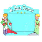Le Petit Prince [Q4020] - Cadre photo r&eacute;sine 'Le Petit Prince' bleu - 19x16 cm (photo 10x15 cm) sinine
