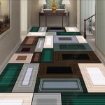 3D vaiba pikkus koridor vahek&auml;ik trepp ristk&uuml;likukujulised vertikaalsed vaibad imav pika ribaga vaip 80cm*300cm