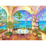 5D Teemantmaal T&auml;isring/&uuml;mmargune mere&auml;&auml;rne restoran Teemanttikandid 20X30CM