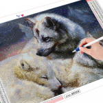 5D DIY Teemantmaal Hundi Teemanttikandid Talvine Mosaiik Loom K&auml;sitsi Valmistatud Kingitus Full Round 20X30CM