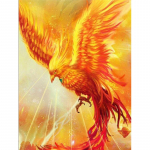 5D DIY Teemantmaal Fantaasia Suzaku T&auml;is &uuml;mmargune ruudukujuline Teemanttikandid Phoenixi pilt Rhinestone Mosaiic Decor King Full Round 20X30CM punane