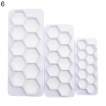 3 tk/komplekti koogivormi kuumakindel korduvkasutatav, kergesti eemaldatav geomeetriline kujuga &scaron;okolaadivorm 6