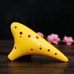 12 Hole Resin Plastic Ocarina Alto Tone C Fl&ouml;&ouml;t muusikainstrument kollane