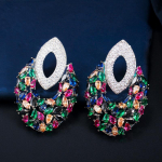 WWJ eksklusiivse disainiga &uuml;liluksuslikud mitmev&auml;rvilised tsirkooniumoksiidist k&otilde;rvar&otilde;ngad mitmev&auml;rviline