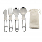 H&otilde;bedane kokkupandav s&ouml;&ouml;giriistade komplekt lusikatele Kiirnuudli kahvel Pikniku matkalauan&otilde;ud Roostevabast terasest s&ouml;&ouml;giriistad &otilde;ues kasutatavad lauah&otilde;bedad 1Set h&otilde;be