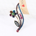 Blucome Vintage Fancy Color Diamonds Leaves Pross Naiste pross mantli &uuml;likonna jaoks Hijab Pins Uusaasta kingitus sinine