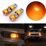 1 paar merevaigukollased auto asendi parkimise linnatuled T10 168 194 2825 W5W 19SMD LED pirn
