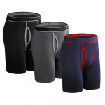 BONITOS 3Tk Print Pikad Bokserid Puuvillane Mehe aluspesu Mugavad meeste alusp&uuml;ksid XXL