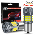2tk P21W Led Canbus pirnid 1156 BA15S BAU15S PY21W T20 7440 W21W 7443 W21/5W 3030SMD jahe ventilaator auto suunatuli tagurdustuli ilma h&uuml;perv&auml;lguga auto tuledeta 7440 T20 W21W WY21W kollane