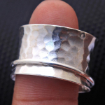Meditatsioonis&otilde;rmus, tervendav s&otilde;rmus, 925 Sterling h&otilde;bes&otilde;rmus, &auml;revuss&otilde;rmus, h&otilde;bedane s&otilde;rmus, unisex s&otilde;rmus 4 h&otilde;be
