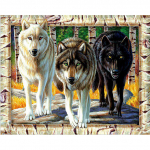 DIY Animal Dog 5D Teemantmaalimine Teemanttikandid T&auml;isringi puur Multifilm Mosaiik Rhinestone Ristpistes Sein Kodukaunistus Full Round 20x30CM