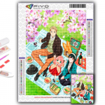 DIY 5D Teemantmaali Animeplakat SPY FAMILY Ristpistekomplekt t&auml;ispuurtikandid, mosaiikkunst Pilt kividest kingitus Full Round 20X30CM