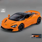 1/24 McLaren 720S m&auml;nguautomudel, tsingisulamist tagasit&otilde;mmatav heli- ja valgusega auto ning avatud kereuks, m&auml;nguauto lastele poisile t&uuml;drukule kingitus 1:24-Size:20.5*8.7*5cm