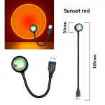 LED-USB p&auml;ikeseloojangulampide projektor kodukaunistusega &ouml;&ouml;valgusti kaasaskantav meeleoluvalgusti magamistoa jaoks elutoa seinafotograafia neoonvalgustid Red Sunset