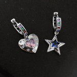 ANENJERY Vikerkaar tsirkoonist t&auml;ht-s&uuml;da as&uuml;mmeetrilised r&otilde;ngask&otilde;rvar&otilde;ngad naistele isikup&auml;rastatud disain Senior Sense Aksessuaarid aretes brincos