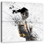 L&otilde;uenditr&uuml;kk Abstract Woman 30x30 valge