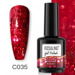 ROSALIND k&uuml;&uuml;nelakk 15 ml Glitter Color geellakid kauap&uuml;siv geel-k&uuml;&uuml;nelakk, mis on kuivatatud k&uuml;&uuml;nelampiga
