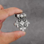 Meeste domineeriv roostevabast terasest ronk Thori haamri ripatsiga kaelakee retroviikingite moe ehete kaelakee hulgim&uuml;&uuml;k