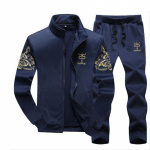 Meeste spordidress, s&uuml;gistalvine meeste dressipluus, 2-osaline meeste spordir&otilde;ivad+p&uuml;ksid 9XL sinine