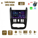 Android 2 Din autoraadio multimeediumivideopleier Lada larguse 2012-2020 jaoks koos nupunupuga GPS-navigatsiooniga heli Carplay 2+32GB 1+16GB