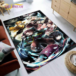 Demon Slayer Vaip Jaapan koomiks koomiks Ruudukujuline Suur vaip Magamistuba Uksematt Kontor arvutitooli ala Padi Elutoa vaip 120 cm x 160 cm