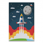 Kohandatud nimi Astronaut T&auml;hestik Numbrid Lasteaed Seinakunst L&otilde;uend Maalimine Plakatid ja v&auml;ljatr&uuml;kid Seinapildid Beebi-lastetoa sisustus Ilma raamita 21*30cm