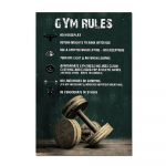 Vintage Dumbbell Gym Rules Plakat Prindi Fitness J&otilde;usaali l&otilde;uend Maalimine Seinakunst Kulturismi Treening Motiveeriv Tsitaat Art Decor 21x30 No Frame