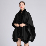 Talvine naiste r&auml;tikeep pluss sametist paksendatud karusnahast krae Salli keeb lahtine plusssuuruses kootud kampsunist jope One Size must