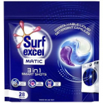 Surf Excel Matic 3-&uuml;hes Smart Shots esilaaditavate masinate jaoks, 728g 28 tk sinine