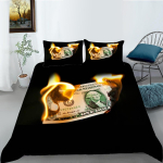 3D luksuslik rahamustriga voodipesu dollari mustriga tekikate 2 v&otilde;i 3 t&auml;issuuruses kaheinimesevoodiga mugav pehme kodukaunistus Baby 100x135cm