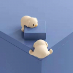 Baby Cartoon Ohutus Kutsikalaua nurgakaitse Ohutu pehme silikoonist kaitse servakate m&ouml;&ouml;bli jaoks lastele Turvalisus beež