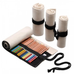 Pliiatsi&uuml;mbris L&otilde;uend Kunst Joonistus Pliiatsikotid M&auml;his Roll Up Hoidik Tr&uuml;kihoidla 24 Holes