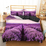 3D digitaalprintimise voodipesukomplekt Magamistoa Lavendel Pastoraalne Scenery Tekikate Padjap&uuml;&uuml;r Voodipesu &Uuml;he kaheinimesevoodi t&auml;issuuruses 2/3 t&uuml;kki Mikrokiud UK Single 135x200cm