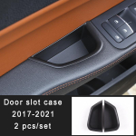 ABS carbon Style Interior Decoration Accessores For Alfa Romeo Giulia 2017 - Center Console Air outlet Gear Car door storage case brown